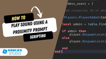 How to Play a Sound When Using a Proximity Prompt | Roblox Studio