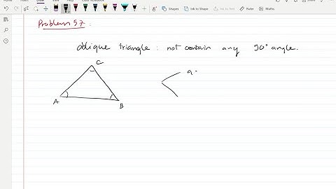 What is an oblique triangle?