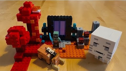 Speed building LEGO nether portal ambush #lego #speedbuild #minecraft #netherportal