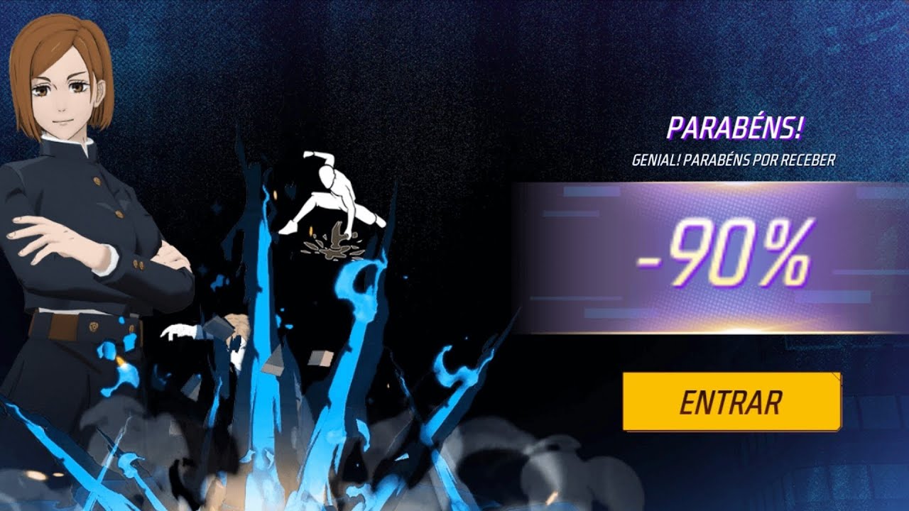 LOJA MISTERIOSA DA NOBARA KUGISAKI | CONSEGUI 90% DE DESCONTO 😱| FREE FIRE x JUJUTSU KAISEN 