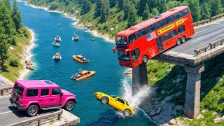 Cars vs Fantastic BROKEN BRIDGE Challenge | BeamNG.drive Fails & Crashes 2025! screenshot 4