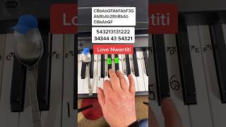 Love Nwantiti Piano Easy Tutorial 😍😍😍 #Piano #Pianotutorial #Shorts