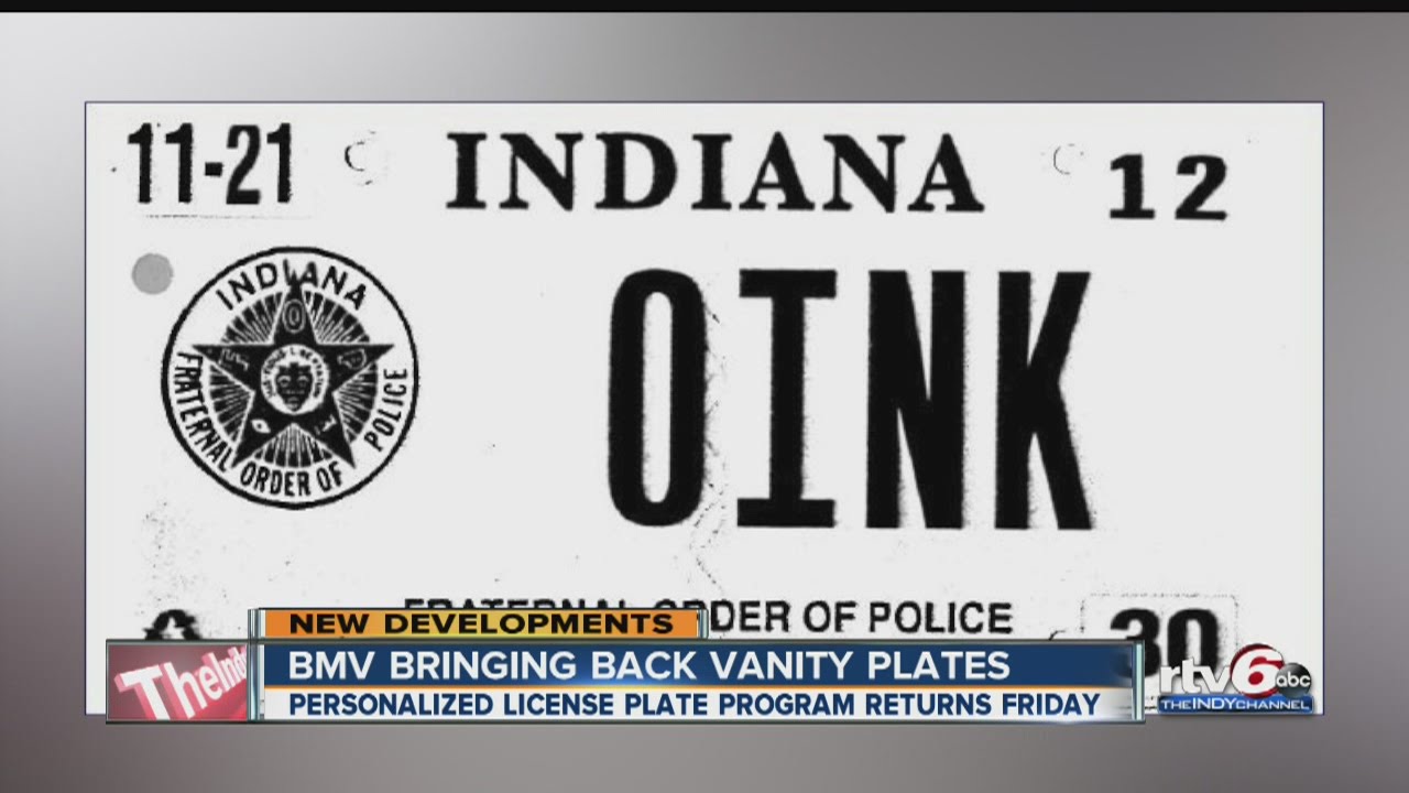 BMV bringing back vanity plates YouTube