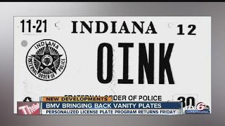 BMV bringing back vanity plates