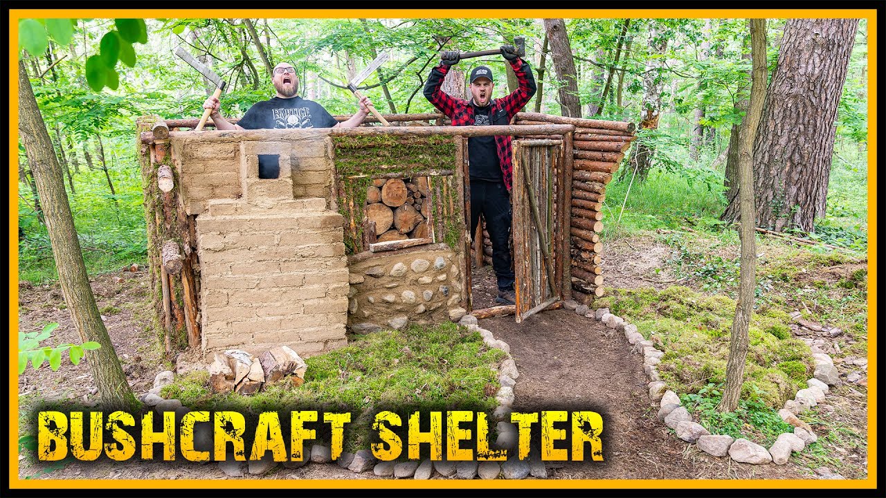 Bushcraft Shelter - Kamin verbessern und Tür bauen [Part 4]  - dedicated to @PaddysBushcraft