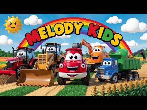 Песенка про машинки для детей Трактор, Бульдозер и друзья 🚜 #песенкапромашинки #детскиепесни #машины