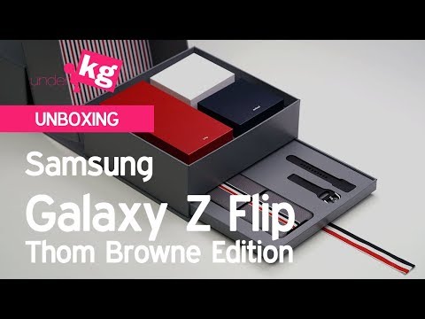 samsung-galaxy-z-flip-thom-browne-edition-unboxing-[4k]
