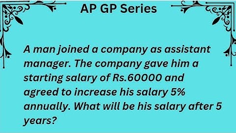 A man joined a company as AM.The company gave him a starting salary of Rs.60000 & agreed to increase