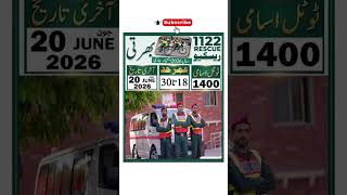 Rescue 1122 Jobs 2026 | Latest Rescue 1122 Jobs Punjab | EMT, Driver, Fire Jobs | Apply Online