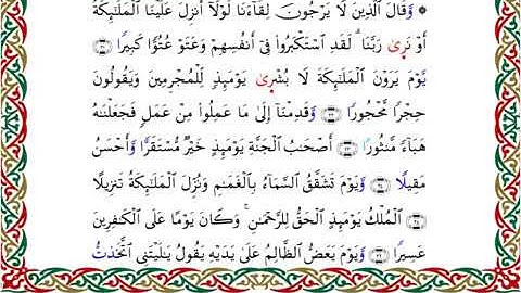 سورة الفرقان  برواية خلف عن حمزة ــ الشيخ عبدالرشيد صوفي