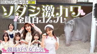 【超貴重】白毛が続々！こんなの初めて激カワ映像SPにキュン死♡｜競馬好き女子会 ＃3 白い馬 前編