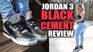 jordan 3 black cement womens