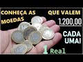 Várias Moedas "Raras de 1 Real de 1.200,00 Cada Uma Para Colecionadores! Moedas de Disco Único