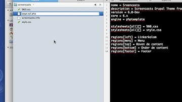 Drupal 6 Screencast, Eerste Theming Stapjes (nl)