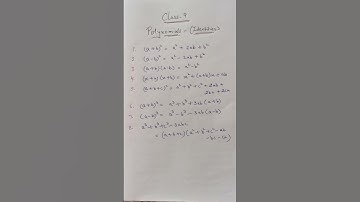 polynomials | identities | class9 | math #maths #shorts