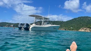 St. John USVI Vacation- Day 3- Boat Charter on Coqui lunch @ Lime Out & Diner @ Extra Virgin Bistro