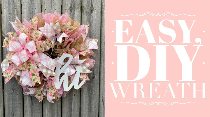 How to Make an Easy Mesh Wreath / Ruffled Wreath T...