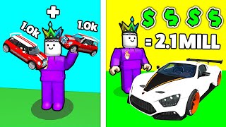 MERGING 2 Cars To Make MAX SPEED SUPERCAR in Roblox Merge Race Simulator screenshot 3