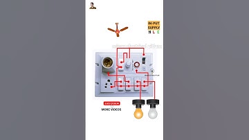 1 MCB 1 Indicator 5 Switch 1 Socket 1 Fan Regulator 3 Holders Connection Diagram #housewiring #viral