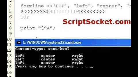 Perl Tutorial 76 - Formats: Low-Level Formatting - Formline