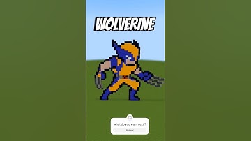 Wolverine Pixel Art tutorial in Minecraft | #wolverine #minecraft