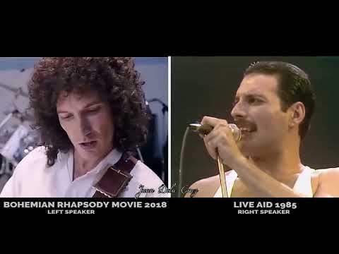 Bohemian Rhapsody Movie 2018 Live Aid Side By Side W The Queen Live Aid 1985_01