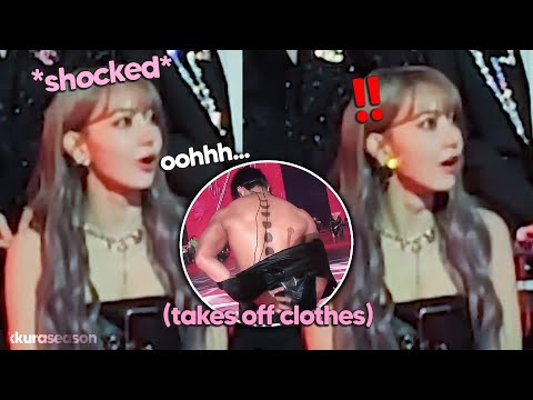 Sakura can't stop reacting to Ateez' San solo performance (she was shocked)