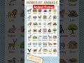 Homes Of Animals #class #easylearning #easy #ytshorts