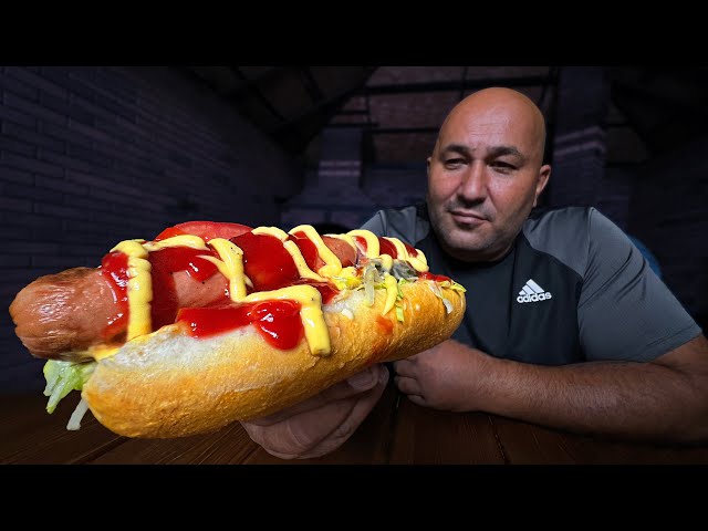 American hot dog for Big Chef!!!!! Street food!!!!!! class=