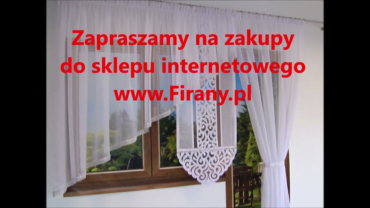 Anna firany na okno i drzwi balkonowe z cyrkoniami i panelem