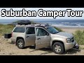 Self-Built Suburban Camper Conversion Tour | SUV Camper Build