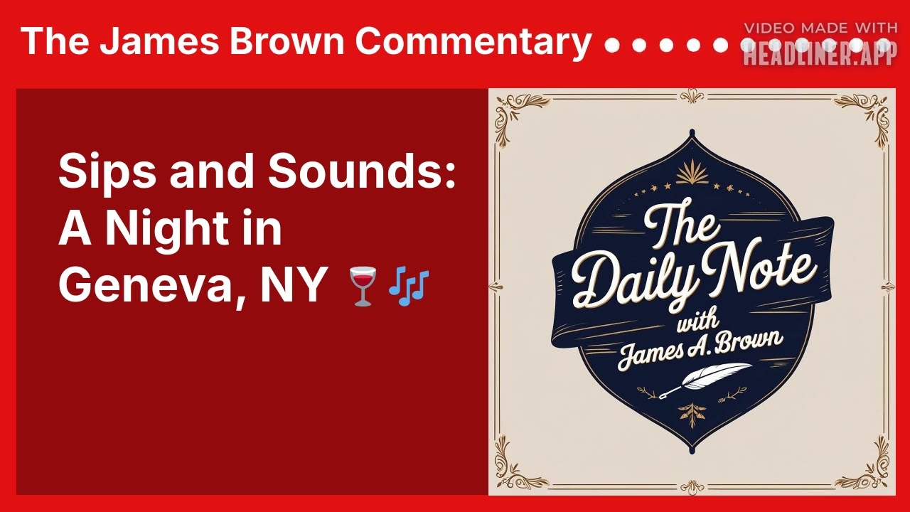 Sips and Sounds: A Night in Geneva, NY 🍷🎶 | The James Brown Commentary