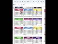 Yearly Calendar - Google sheets