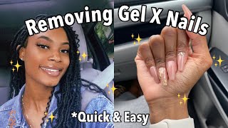 How to Quickly Remove Gel X Nails At Home //  Without Damaging Natural Nails 