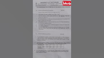 MS-152 | Probability and statistics | 2024 Paper