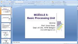 Computer Organization - 18CS34 (module 5) Concepts: Hardwired control