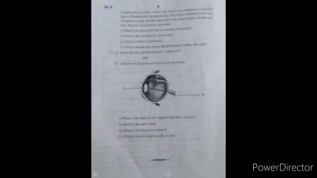 9th class Biology sa-2 question paper 2022