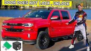 CHEVROLET SILVERADO DOOR DOES NOT LOCK UNLOCK 2014 2015 2016 2017 2018 2019