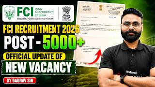 FCI Recruitment 2026 | 5000+ Posts | FCI New Vacancy 2026 | Food Corporation of India Recruitment