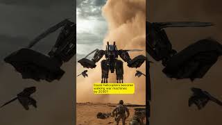 A helicopter transforms into a war mech. #shorts #ai #military #militarytechnology