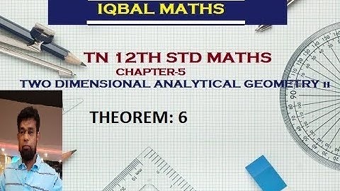 TN 12TH STD MATHS THEOREM 5.6 CHAPTER-5 TWO DIMENSIONAL ANALYTICAL GEOMETRY