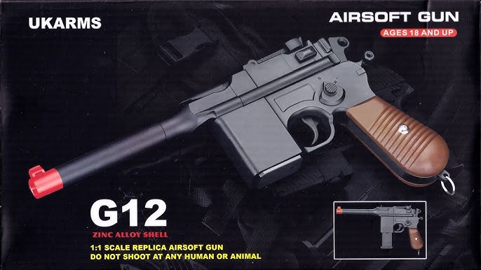 Pistola Ukarms G12 Mauser C96 Airsoft Metal Replica 1:1