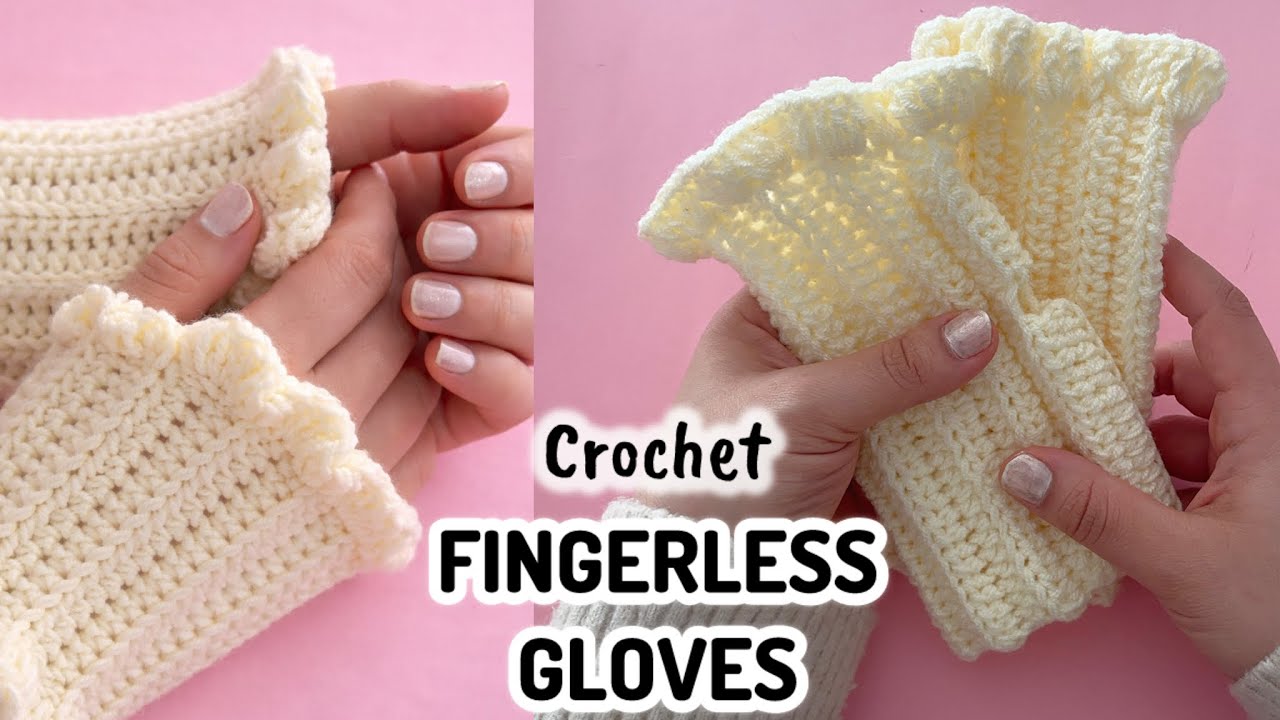 How to Crochet Fingerless Gloves - SO EASY(Step by Step)