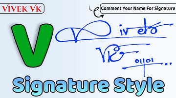 ✔️ Vivek Vk Name Signature Style Request Done