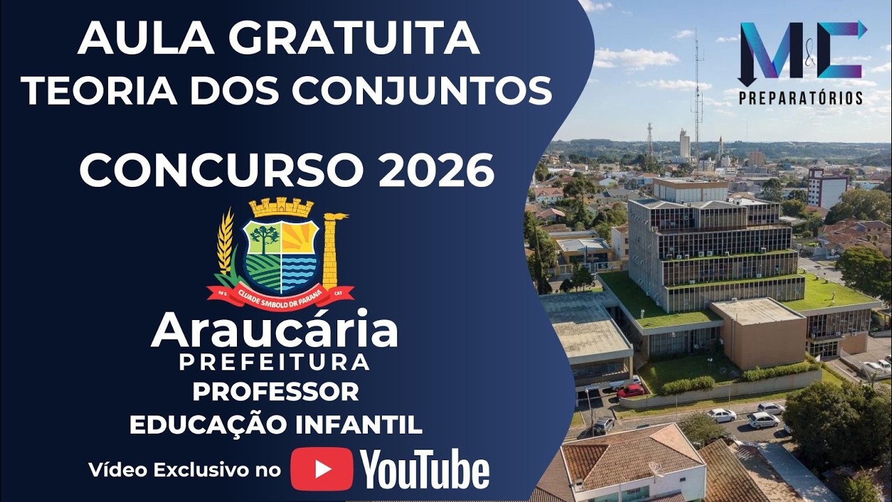 Concurso Araucária 2026 (FAFIPA) – Questão de Conjuntos Resolvida | Professor Educação Infantil