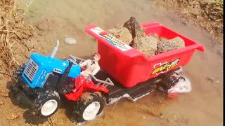 HMT Tractor fully loaded Trolley Carrying Construction Material Toy 🚜 Tractor Power