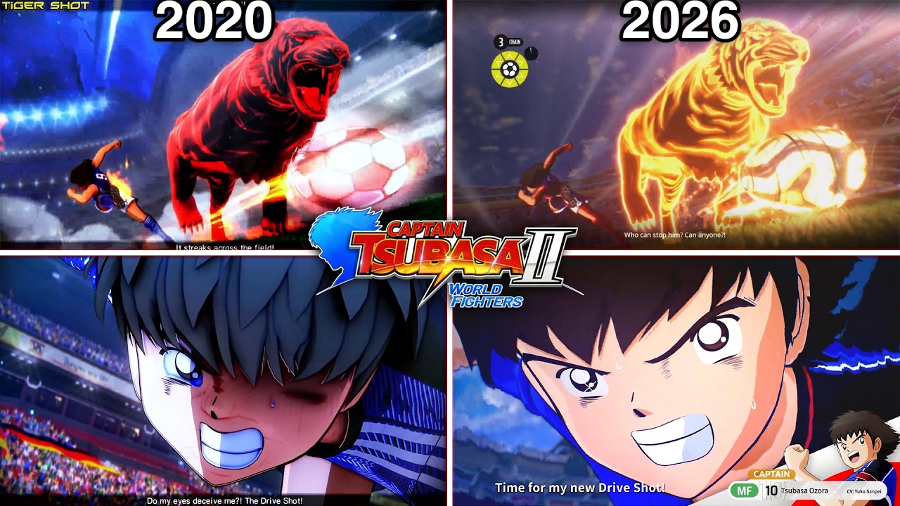tsubasaページ All Shots Comparison – Japan | Captain Tsubasa 2020 vs 2026 - YouTube