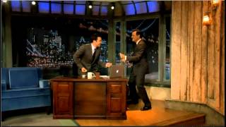 Stephen Colbert dancing with Jimmy Fallon