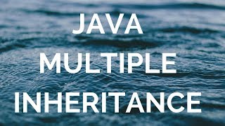 Java Multiple Inheritance (manohar academy)