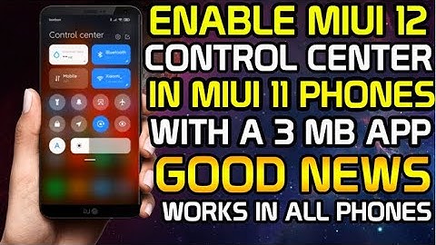 How To Enable MIUI 12 Control Center In MIUI 11 Phones😍 Works In Any Xiaomi/Redmi Phones 😍 MIUI 12